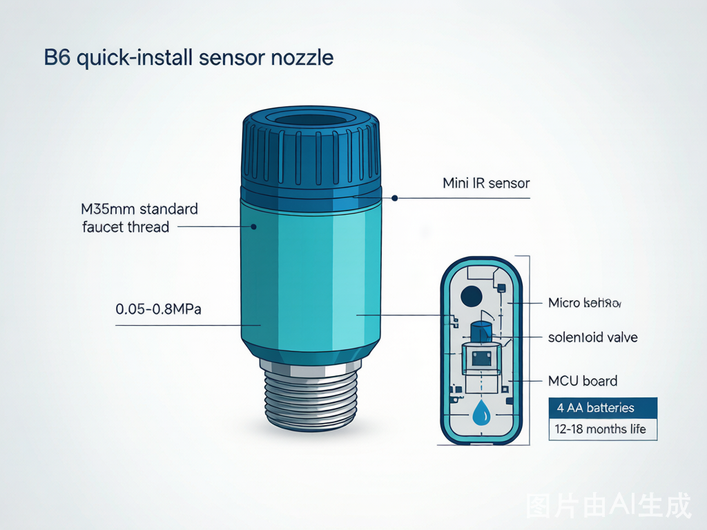 B6 Quick-Install Sensor Nozzle Mini Solution